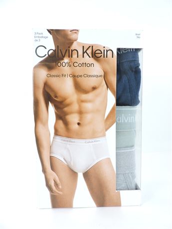 Men CALVIN KLEIN Color White Boxer Briefs US size S 100% Cotton