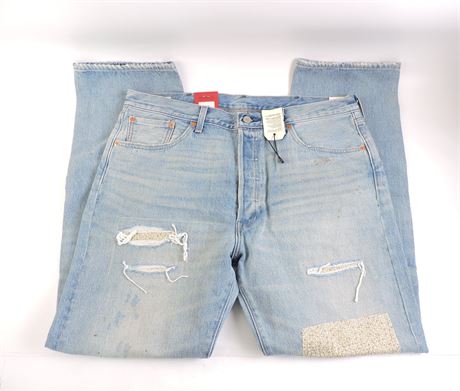 Men's Levi's 501 Original Patchwork Jeans - Size 38 X 32 (522403L)