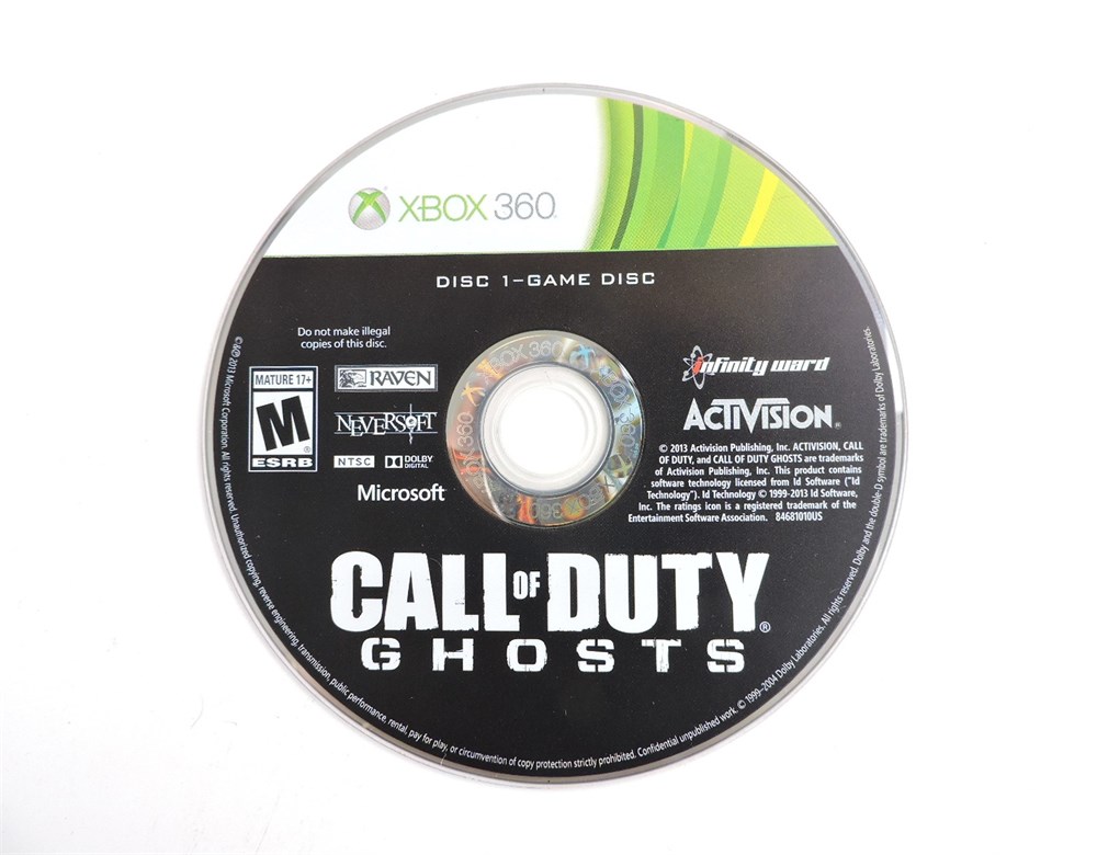 Call of Duty Ghosts Xbox 360 Video Game Complete & Tested 