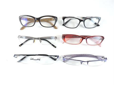 Lot of (6) Assorted Pairs of Prescription Eyeglasses (264562L)