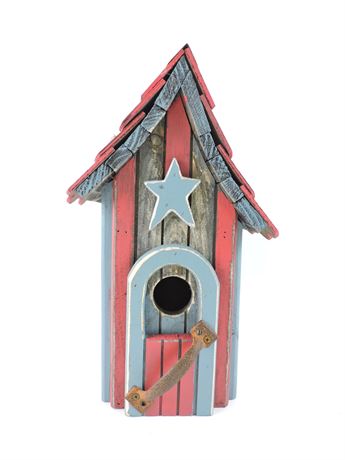 (New) Tellon Collection HT21017BL Rustic Style Wooden Bird House (275819H)