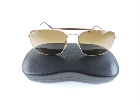 Police Auctions Canada - Ray-Ban RB-3560 The Colonel Polarized Sunglasses  with Case (512532L)