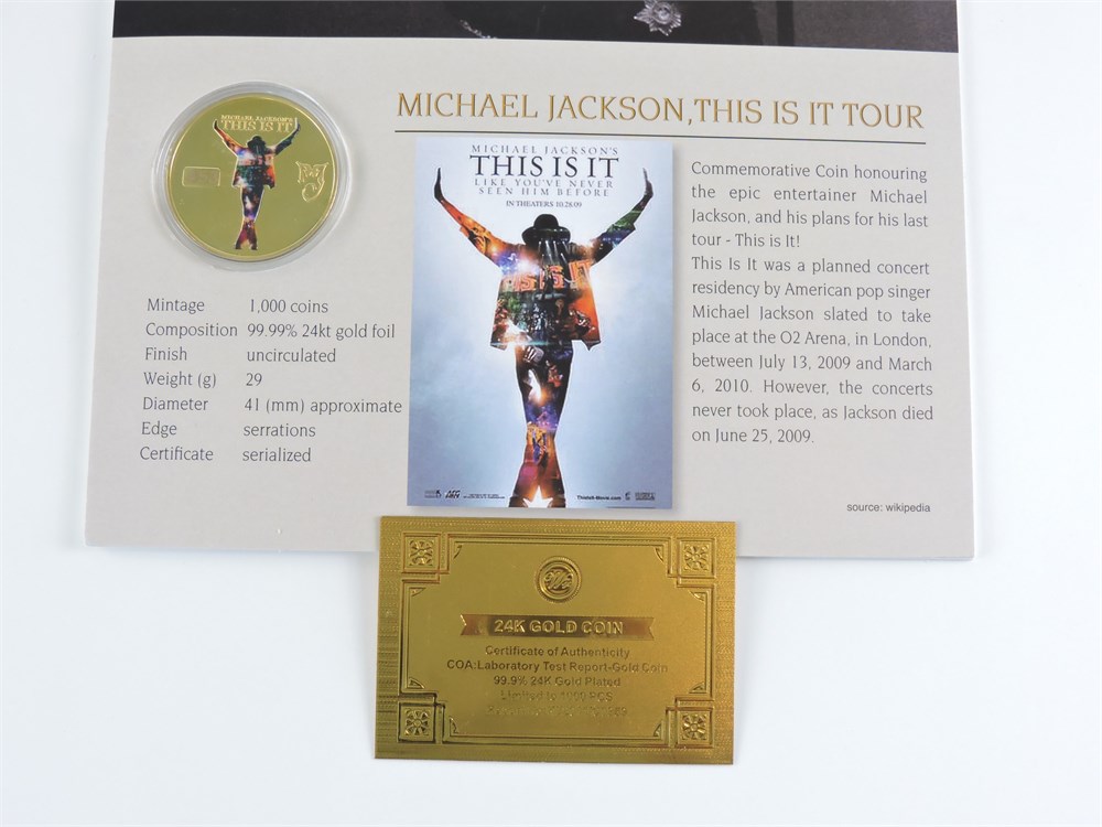 Michael jackson hot history tour Commemorative Coin