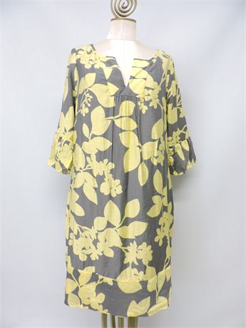 Gap Long Sleeve Leaf and flower Pattern Short Dress, Size 12 (248932L)