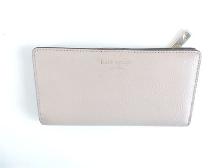 KATE deals SPADE Leather Cameron Large I-Zip Wristlet in Taupe NWT