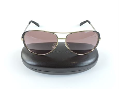 Michael Kors Womens Chelsea Sunglasses  Rose GoldBlue Mirror   iCuracaocom