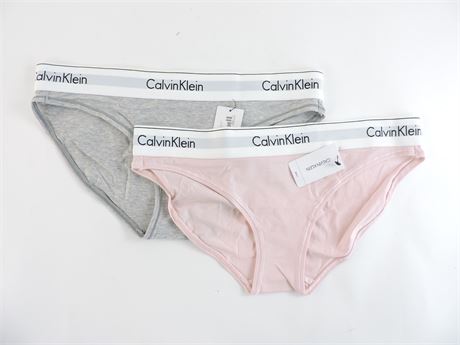 (2) Women's Calvin Klein Bikini Panties - Size M (516949L)