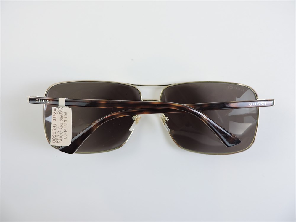 Police Auctions Canada Gucci GG0065SK Aviator Sunglasses New 520531L