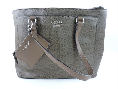 Guess Monogram Tote Bag with Clip-On Coin Purse (514802L)