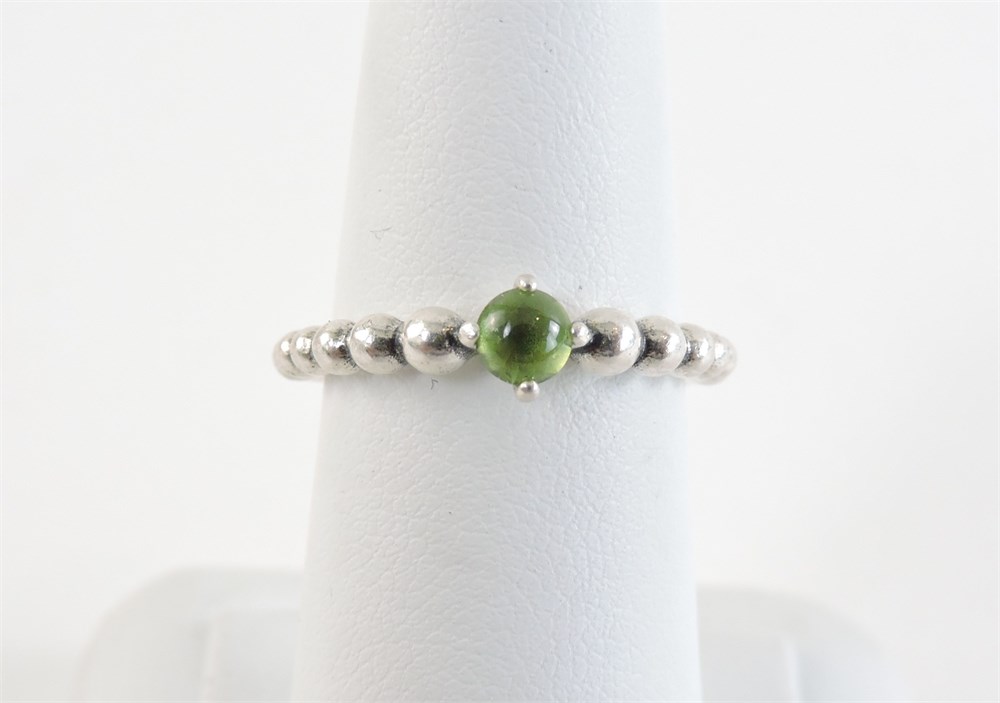 Green stone pandora on sale ring