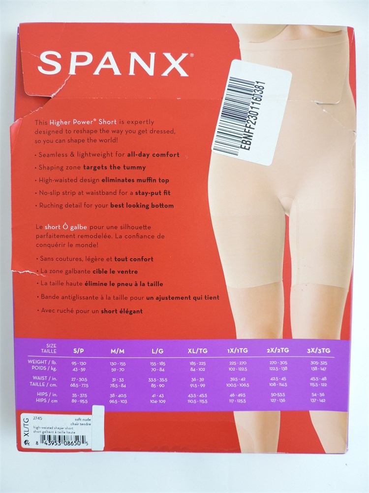 Buy Spanx Womens Power Series Power Short Size Large In Nude