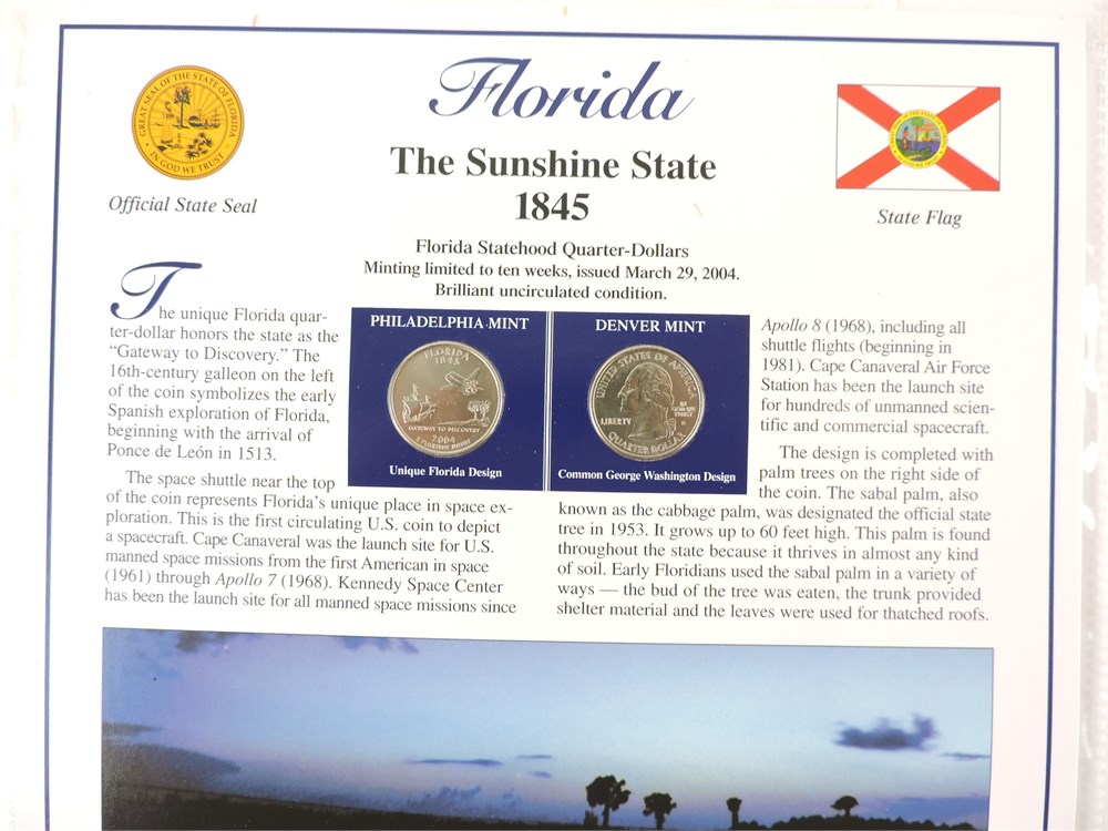 Police Auctions Canada 2 2004 U.S. State Quarters Florida