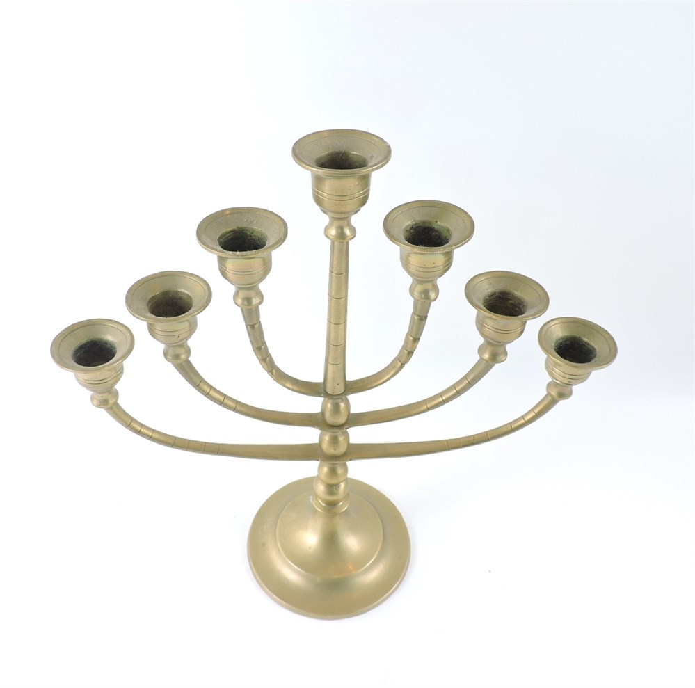 Police Auctions Canada - 7-Arm Brass Candelabra (271462H)