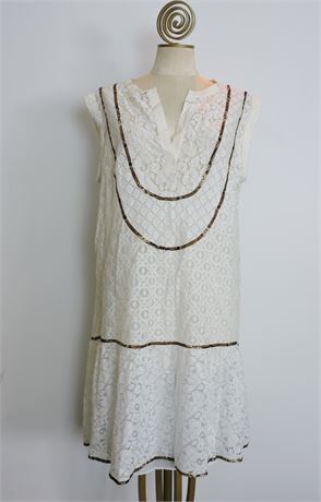 Women's BCBGMaxazria Sleeveless Lace-Look Dress - Size L (254266L)