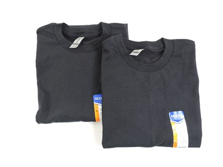(2) Adult Gildan Classic Fit Crew-Neck T-Shirts - Size M (522963L)