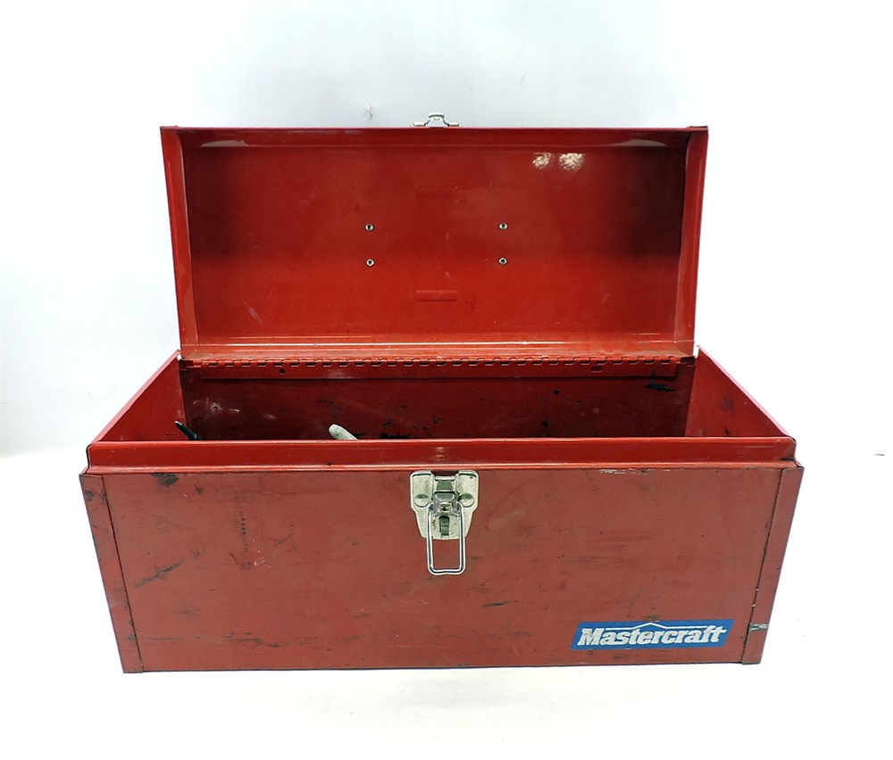 Police Auctions Canada - Mastercraft Metal Tool Box with Assorted Used ...