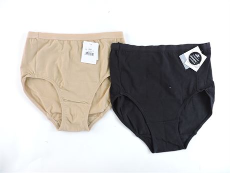 Police Auctions Canada - (2) Women's Elita Essentials Full Brief Panties -  Size M (517456L)
