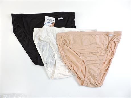 Police Auctions Canada - (3) Women's Jockey Elance Super Soft French Cut  Panties, Size 6/M (518019L)
